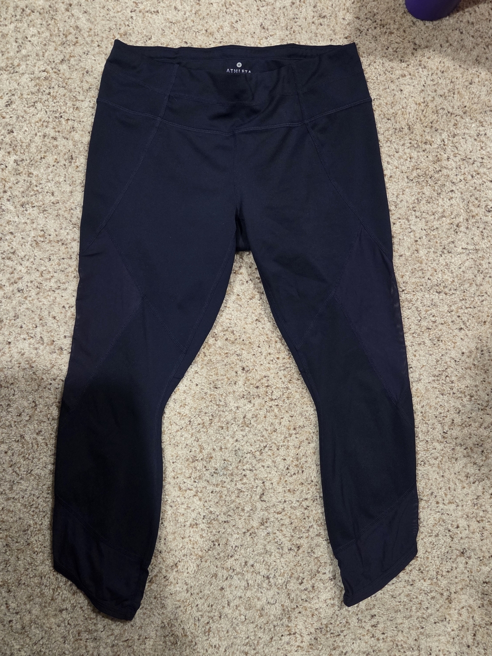 Athleta Navy Cropped Performance Leggings